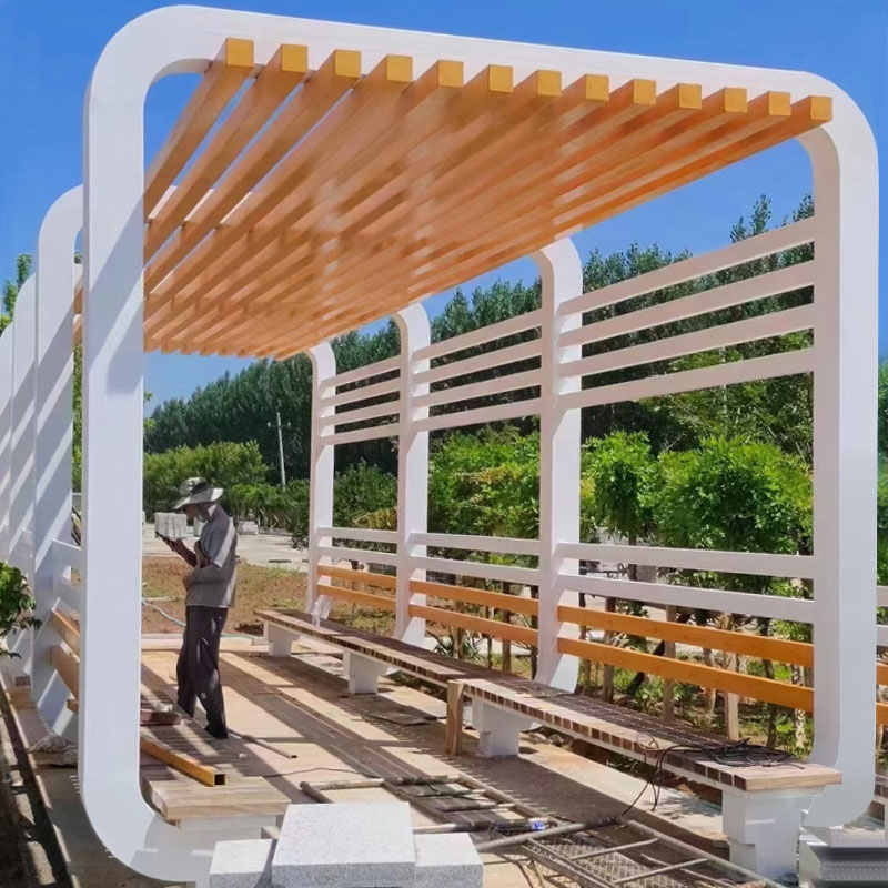 Rozsdamentes acél art pergola